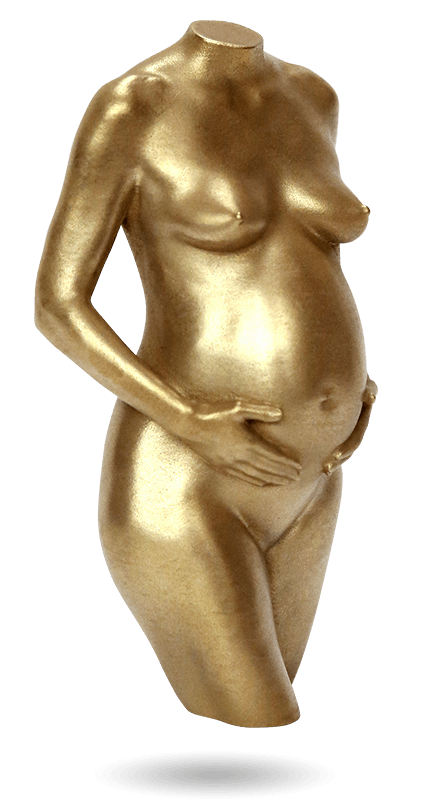 pregnancy sculpture brass look